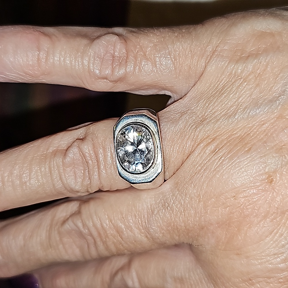 Sterling Silver Crystal Ring - image 4